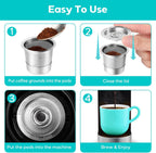 CASABREWS CASKF01 Reusable K Cups Coffee Pods for Keurig, Universal Stainless Steel Refillable Reusable K Cup Coffee Filters Compatible with Keurig 1.0 Coffee Machines, Eco-Friendly, BPA-Free