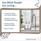 Countertop and Vanity Tray - Small 7.7" Silicone Tray for Soap Dispenser Bottles, Bathroom Trays, Kitchen Sink Soap Trays, Sink Caddy Kitchen Sinks Organizer, Soaps Dish & Sponge Holder Mat