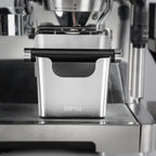 Knock Box Espresso, Stainless Steel Knock Box for Coffee Grounds, with Removable Rubber Bar and Anti-slip Pad, Large, Silver