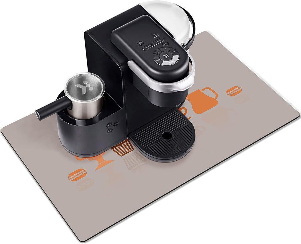 Golener Thick Counter Protector Absorbent Coffee Machine Spill Mat,Coffee Machine protector,Desk protector,Prevent Moving,Coffee Mat Placemats Under Any Drink Coffee,Tea