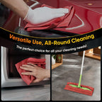 HOMEXCEL Red Shop Towels 100 Pack, Reusable Microfiber Cleaning Cloth Bulk, Multipurpose Microfiber Towels for Car, House and Kitchen, Highly Absorbent Cleaning Rags 11.5 x 11.5 inch