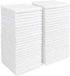 AIDEA Microfiber Cleaning Cloth White 50PK, Microfiber Towels for Cars, Lint Free Rags, Kitchen Towels Dusting Cloth, Bar Rags for Cleaning, Wash Cloth, Dish Cloths White, 11.5"x 11.5"