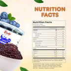 Fanale Blueberry Popping Boba Pearls, Vegan, Non GMO, Gluten Free, Fat Free, Perfect for Bubble Tea, Smoothies, Ice Cream, Desserts, and Beverages.