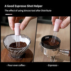 WDT Espresso Distribution Tool - Espresso Stirrer Tool For Barista, Espresso Tamper With Stainless Steel Retractable Needles (PINK)