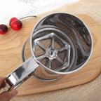 3 Cup Stainless Steel Double Layers Sieve, flour sieve, flour sifter for baking