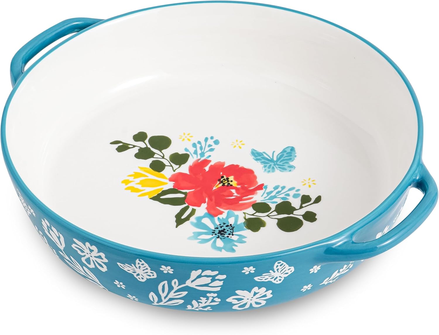 Wisenvoy Pie Pan Ceramic Pie Dish 9.8 Inches Pie Plate Porcelain Deep Dish Pie Pan Non-Stick Pie Pans