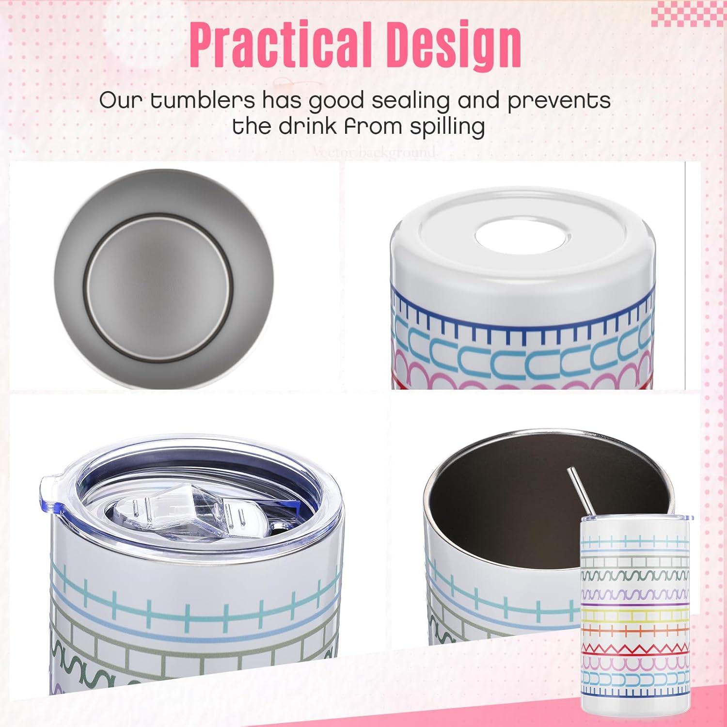 Geiserailie Hidden Message Tumbler Coffee Travel Insulated Mug Skinny Tumbler with Lid and Straw Gift Cup for Bestie Friend Coworker(12 oz)