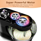 Stand Mixer, Zuccie 4.8QT Kitchen Electric Stand Mixer, 380W Motor Power Food Mixer, 8+P-Speed Dough Mixer with Dough Hook, Wire Whip & Beater, Black