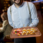 Rectangular Acacia Wood Trays Large Long Charcuterie Boards Party Decorative Serving Tray Platters for Food Dish Rectangle Wooden Cheese Board Kitchen Snack Cookies Platter Appetizer Dessert Tray