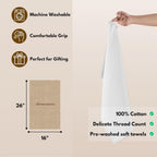 Native Fab Cotton Kitchen Towel with Hanging Loop 16x26 inches, 4-Pack, Waffle Weave Kitchen Towels for Cleaning Drying, Washcloths Soft & Absorbent Cloth Rags, Bar Towel, Dish Cloth, White