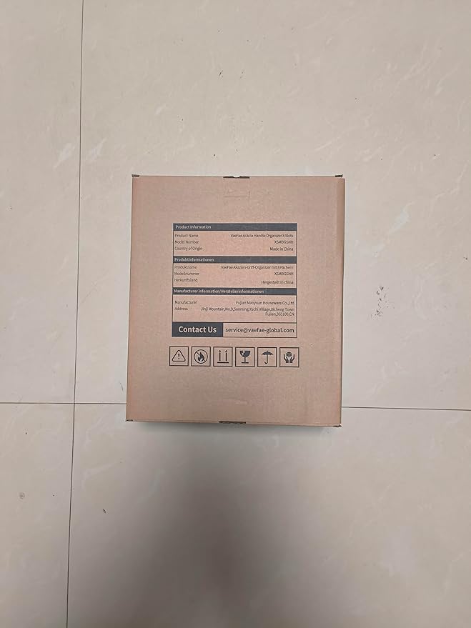 VaeFae Acacia Silverware Caddy with Handle, Wooden Utensil Holder, Mulip-pose Organizer for Kitchen, Office, Bathroom, Bedroom