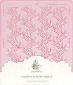 Harvest Cake Stencil - Seamless Delicate Pattern for Decorating Tall Double Barrel Cake to Use with Buttercream, Royal Icing, Ganache, Paint, Airbrush (Florentine)