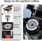 Noalto Reusable K Cups and Coffee Pods,Universal stainless steel k Cups for Keurig 2.0 and 1.0 Coffee Makers machine(2pack)