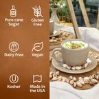 Syruvia Pistachio Latte Syrup for Coffee 25.4 fl oz - Kosher, Gluten-Free, Ideal for Elevating Your Culinary and Beverage Adventures