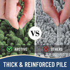 Arotive Luxury Chenille Bathroom Rug Mat, Extra Soft Thick Absorbent Shaggy Bath Rugs, Non-Slip Machine Wash Dry, Plush Bath Mats for Bathroom, Shower and Tub, 34x21, Olive Green