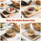 Small Wheat Straw Bowls Sets of 6,Dishwasher Safe and Microwave Safe Snack Bowls 10oz,Alternative Handy Plastic Bowls Reusable for Snack and Ice Cream.Beige Series