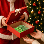 30 Pcs Christmas Drink Stirrers Xmas Stir Stick Holiday Coffee Swizzle Stick Reusable Plastic Hot Cocoa Bar Chocolate Decoration Cocktail Mixer(Whimsical Tree,Fresh Color)