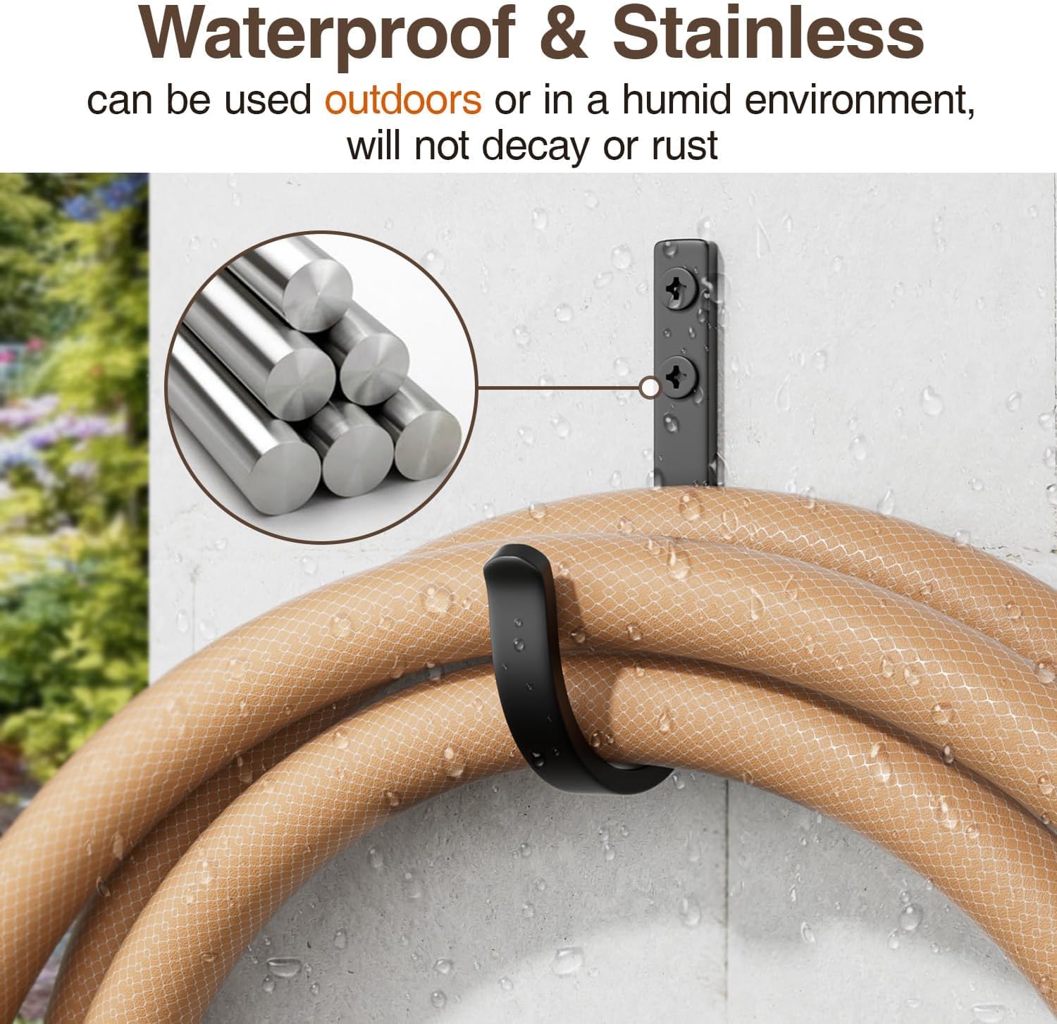 10-Pack Wall Hooks for Hanging Towel/Coat - 22LB Screw in Metal Hanger Wall Mount, for Outdoor, Closet, Door, Bathrooms, for Backpack, Robe, Black