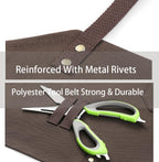 No-Tie Canvas Apron Heavy-Duty 16OZ Work Apron With Front Pocket Extra Long Straps Adjustable M–XXL (Coffee)