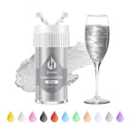 Silver Edible Glitter for Cocktails - 6g Silver Luster Dust Edible Drink Glitter Food Grade Metallic Shimmer Powder Sprinkles for Beverage Chocolate Candy