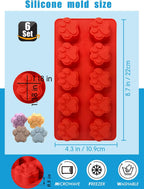 Dog Paw and Bone Molds,Non-Stick Food Grade Silicone Dog Treats Molds for Chocolate, Candy - Set of 6