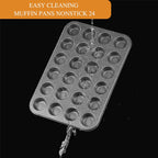 Mini Muffin & Cheesecake Pan, Nonstick 24, Toast Oven Baking Supplies
