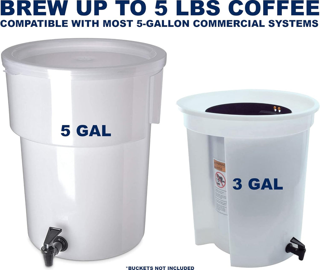 (100 Pack) Commercial Cold Brew Coffee Filters, 20" x 20" For Commercial Model Cold Brew Coffee Makers and 5-gallon Commercial Systems…