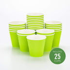 Restaurantware 8 Ounce Double Wall Disposable Coffee Cups, 25 Insulated Light Green Paper Cups with Ripple Wall Design, Lids Sold Separately, For Hot Beverages Like Tea, Hot Chocolate, & More