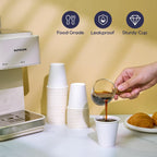 LITOPAK 1000 pack 5 oz Paper Coffee Cups, White Small Espresso Paper Coffee Cups for Office, Home, Party, and Events