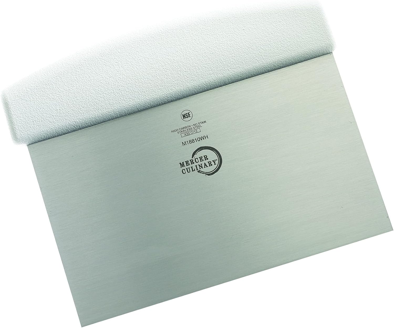 Mercer Culinary Millennia Bench Scraper, 5 7/8 Inch x 3 1/2 Inch Blade, White Handle