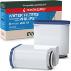 Roobi Philips Compatible Water Filters. Specially Designed for Philips Saeco Coffee Machines, Carbon Neutral Philips Aqua Clean Water Filters. 2 Pack, 6 Months Supply.
