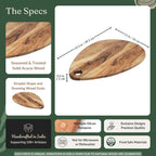 Premium Handcrafted Wood Cutting Board and Chopping Board for Meat, Cheese Board, Vegetables, Bread, and Charcuterie - Decorative Wooden Serving Board(15.5x11.0 Inch)