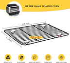 Small Baking Cooling Rack Set of 2, E-far Non-stick Toaster Oven Rack for Cooking Roasting Grilling Broiling Meat Bacon, 9.7” x 7.3” Metal Bakeable Wire Racks for Cookie Cake - Easy to Clean