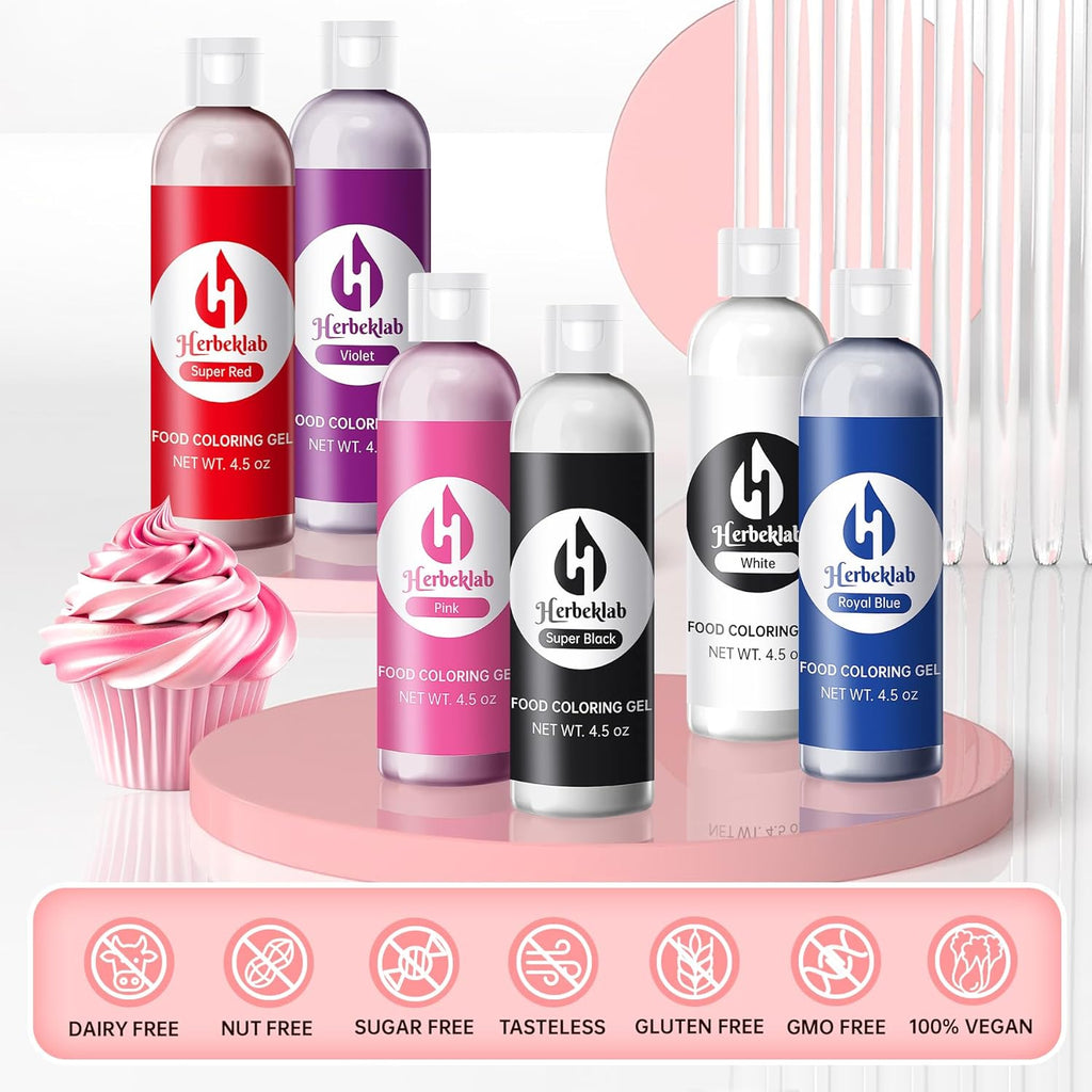 Black Food Coloring Gel 4.5 oz Professional Grade Super Black Food Dye Concentrated Gel Food Coloring for Icing Baking Cake Decorating Fondant Cookie