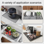 Silicone Coffee Pad, 24-inch x 16-inch Mat, with Removable Baking Tray, Fits Coffee Machines and Baking Sheets, Black