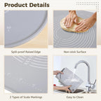 Large Silicone Baking Mat, 31.5×23.6" Non-stick Dough Rolling Mat with Measurements, Extra Thick Kneading Mat with Raised Edges, Heat-resistant Countertop Pastry Mat with Accessories