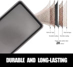 Cookie Sheets for Baking Nonstick, 2 Pack Heavy Duty 0.8mm Dark Gray Sheet Pan Set Quarter(9x13in) & Jelly Roll(10x15in), Diamond Textured Commercial Grade, Small Oven Safe