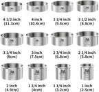 Round Cookie Biscuit Cutter Set 12 Pieces Graduated Circle Pastry Cutters 18/8 Stainless Steel Cookie Cutters1inch - 4 1/2inch Donut Cutter Ring Molds GIFT Package