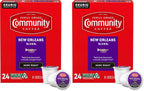 Community Coffee New Orleans Blend 24 Count Coffee Pods, Special Dark Roast, Compatible with Keurig 2.0 K-Cup Brewers, 24 Count (Pack of 2)
