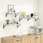 Dreamland White Floating Shelves for Wall, Wall Mounted Shelves, Large Floating Shelf 12 * 16 inch Set of 2 for Bookshelf Living Room Bedroom Home Office Bathroom