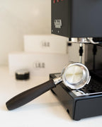 LILQ 58mm Bottomless Naked 2 Ears Portafilter Compatible with Gaggia Machines– Includes 18–20g Basket (Blackwood Smooth)