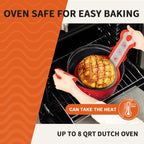 Cook's Aid 2 Pcs Silicone Bread Sling for Dutch Oven, Non-Stick Bread Baking Mat Set, Reusable Sourdough Bread Sling with Long Handles for Easier Transfer for Dough