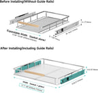 2Pack Expandable Pull Out Cabinet Organizer, Adjustable Width:17.1~28''W x 22.5''D Under Sink Organizer, Drawer Storage Shelves for Kitchen, Bathroom, Closet, Pantry, Cupboard, Pots, Pans