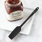 Silicone Jar Spatula | 600F Heat Resistant Non-Stick Rubber Scraper | Perfect for Jars, Smoothies, Blenders | One Piece Utensils | Durable Kitchen Cookware (UpGood Professional Spatulas, Black)