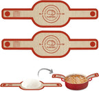 Silicone Bread Sling Dutch Oven Liner, Non-Stick & Easy Clean Reusable Oval Silicone Bread Sling Baking Mat, Easy to Transfer Sourdough Bread - 2 Red Set