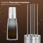 WDT Tool Espresso Distributor Accessory kit &1.7mm Thickness 150μm Mesh Puck Screen & 8 Magnets dosing ring Compatible with Breville Portafilter (WDT +58MM Silver dosing ring&Puck Screen)