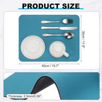 uxcell Silicone Mats for Kitchen Counter, 15.7" x 11.8" Non-Slip Countertop Protector Mat Heat Resistant Coffee Mat Waterproof Table Placemat, Navy Blue