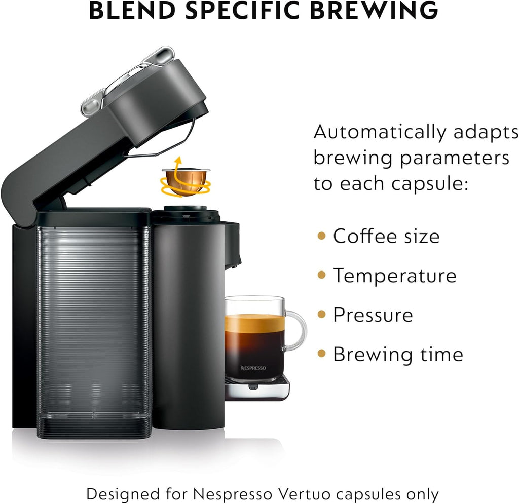 Nespresso Vertuo Coffee and Espresso Maker by De'Longhi, Graphite Metal