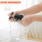 Homaxy 100% Cotton Waffle Weave Kitchen Dish Cloths, Ultra Soft Absorbent Quick Drying Dish Towels, 12 x 12 Inches, 6-Pack, Black