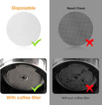 Aieve Espresso Paper Filter Compatible with Breville Barista Espresso Coffee Maker, 58 mm Espresso Filter Puck Screen Portafilter Paper (400 Pcs)